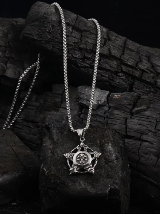 Ottoman Çelik Yıldız Model Erkek Kolye Cklyldzmotf-gms