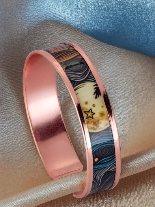 Kadın Bakır Bileklik - Space Model Özel Baskı Metal Kutu Ve Doğal Taşlar Kadın Bakır Bileklik - Space Model Özel Baskı Metal Kutu Ve Doğal Taşlar