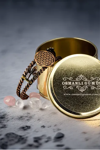 Kadın Bakır Bileklik - Lotus Yaşam Çiçeği  Kadın Bileklik Bilezik