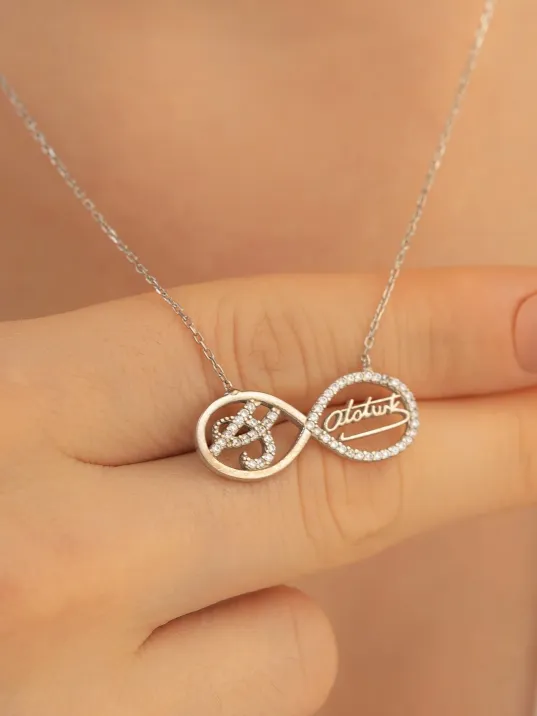 Kadın Gümüş Kolye - Sonsuzluk Kolyesi Atatürk Imzalı Zirkon Taşlı Kadın Gümüş Kolye Gklsnsuzlkk-gms Kadın Gümüş Kolye - Sonsuzluk Kolyesi Atatürk Imzalı Zirkon Taşlı Kadın Gümüş Kolye Gklsnsuzlkk-gms