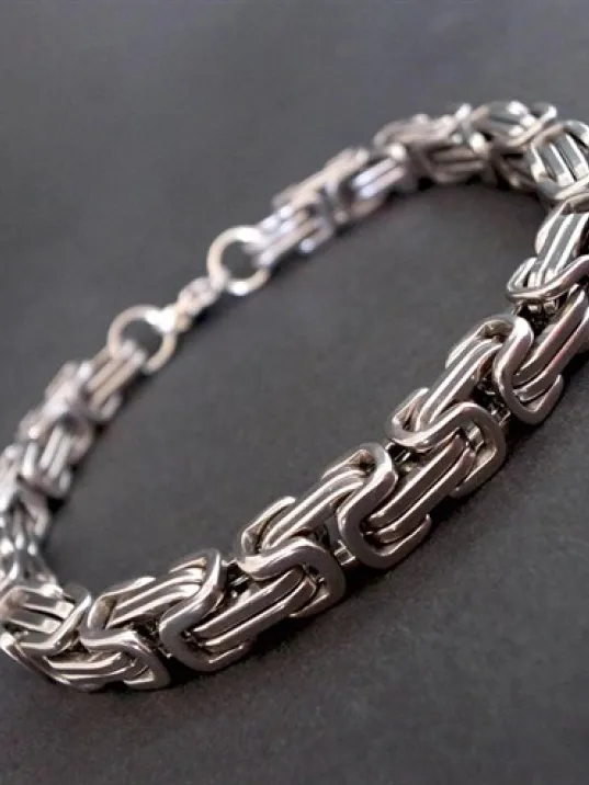 Erkek Çelik Kral Bileklik Künye