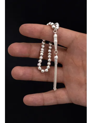 Gümüş Tespih Düz Küre Küçükboy 16gr