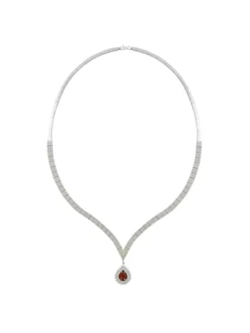 Arissa Yakut Taşlı Bayan Gümüş Kolye