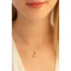 Kadın Gümüş Kolye - Rose Altın Kaplama İncili İstiridye Gümüş Kolye Kadın Gümüş Kolye - Rose Altın Kaplama İncili İstiridye Gümüş Kolye
