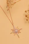 Zirkon Taşlı Rose Renk Kutup Yıldızı Model 2 Bayan Gümüş Kolye GKLKTPYLDZ4-ROS Zirkon Taşlı Rose Renk Kutup Yıldızı Model 2 Bayan Gümüş Kolye GKLKTPYLDZ4-ROS