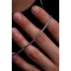Erkek Gümüş Kolye - 2 mm Kare Singapur Zincir Gümüş Kolye Erkek Gümüş Kolye - 2 mm Kare Singapur Zincir Gümüş Kolye