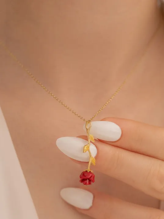 Ters Gül Model 2 Rose Renk Gümüş Kolye Gkltrsgulm1-ros Ters Gül Model 2 Rose Renk Gümüş Kolye Gkltrsgulm1-ros