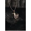Lale Motifli Semazen Rose Gold Renk 925 Ayar Gümüş Bayan Kolye GKLSEMAZENK-ROS