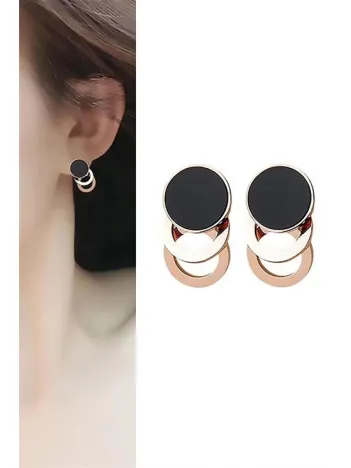 Tulare Kararmayan Bayan Çelik Küpe