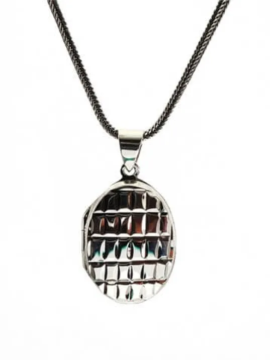 İthal Resim Veya Dua Konulabilen Erkek Gümüş Kolye Zincir