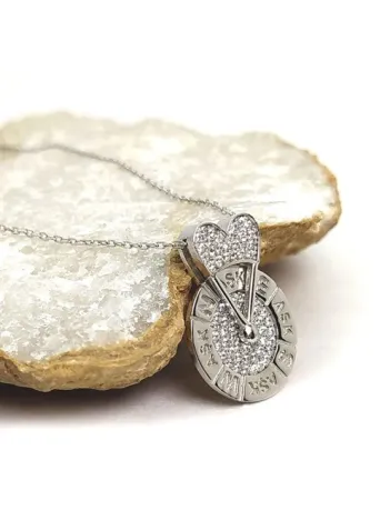 Çarkıfelek Bayan Gümüş Kolye