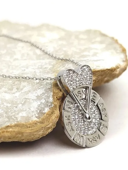 Çarkıfelek Bayan Gümüş Kolye