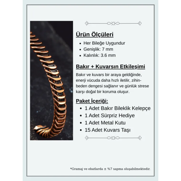 Saf Bakır Bileklik Burgu Örgü Sarım Model Metal Kutu Doğal Taşlar Kadın Erkek Bilezik Saf Bakır Bileklik Burgu Örgü Sarım Model Metal Kutu Doğal Taşlar Kadın Erkek Bilezik