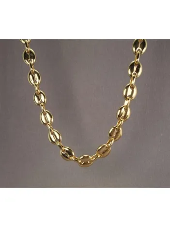 Gemici İnce Model Çelik Erkek Kolye Zincir Altın Kaplama