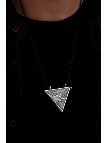 Tuğralı Erkek Gümüş Cevşen Muska Haznesi Büyük Boy