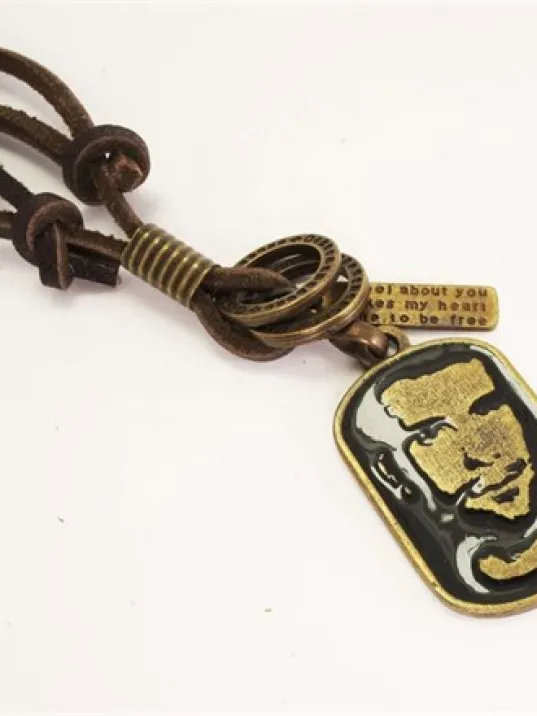 Deniz Gezmiş Deri Erkek Kolye Deniz Gezmiş Deri Erkek Kolye