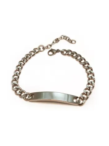 İsim Yazılabilen Çelik Erkek Bileklik İnce Kibar Model CBLGMSISIM1