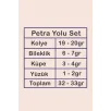 Petra Su Yolu Gümüş Bayan Set - Kolye, Bileklik, Küpe, Yüzük