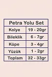 Petra Su Yolu Gümüş Bayan Set - Kolye, Bileklik, Küpe, Yüzük