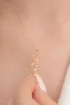 Baget Taşlı Yaprak Model Kadın Rose Gümüş Kolye Gklyprkmdl5-ros Baget Taşlı Yaprak Model Kadın Rose Gümüş Kolye Gklyprkmdl5-ros