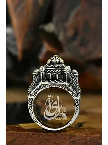İslam Usta Tasarımı Gümüş Camii Model Gümüş Erkek Yüzük GYZISLMSTM3-GMS