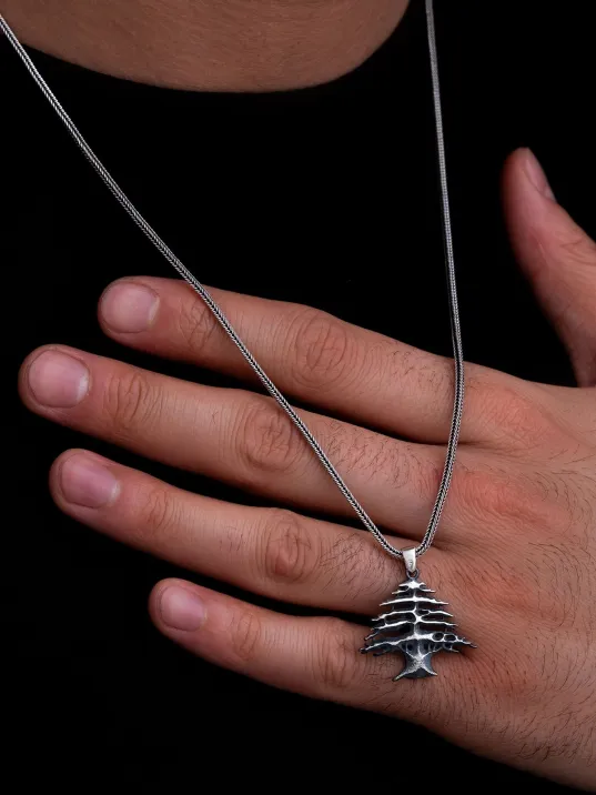 Erkek Gümüş Kolye - Hayat Ağacı Figürlü Gümüş Erkek Kolye Erkek Gümüş Kolye - Hayat Ağacı Figürlü Gümüş Erkek Kolye