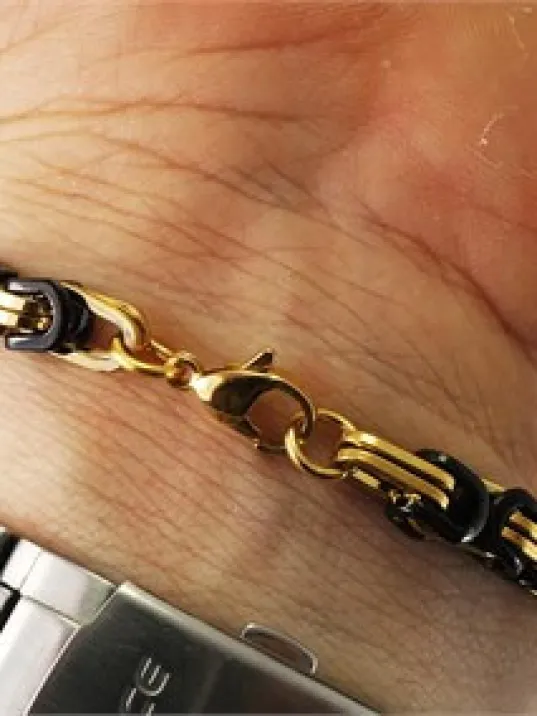 Sarı Siyah Kral Erkek Çelik Kolye Ve Bileklik Set Orta Kalınlıkta Sarı Siyah Kral Erkek Çelik Kolye Ve Bileklik Set Orta Kalınlıkta