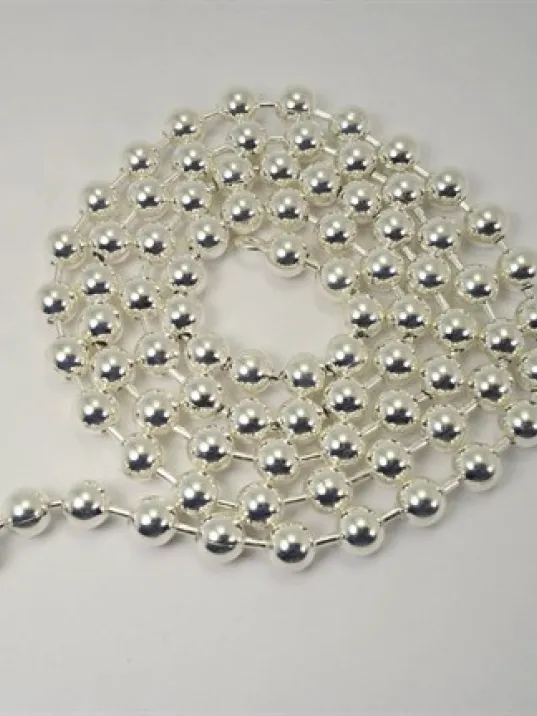 Top Zincir Gümüş Erkek Bayan Kolye Zincir Orta Kalınlıkta