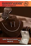Kadın Gümüş Takı Seti - Duru Zirkon Taşlı Model Kolye, Bileklik, Yüzük, Küpe Tam Set