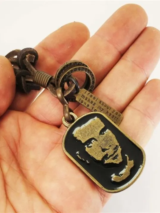 Deniz Gezmiş Deri Erkek Kolye Deniz Gezmiş Deri Erkek Kolye