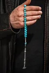 Erkek Tespih Firuze Taşlı Doğal Taş Tesbih