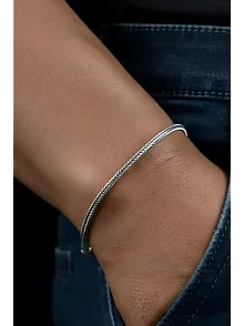 Erkek Gümüş Bileklik - 2.2 mm Tilki Kuyruğu Model Gümüş Bileklik