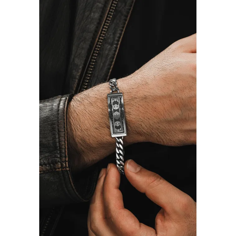 Erkek Gümüş Bileklik - Çift Selçuklu Kartalı İşlemeli Gurmet Model 925 Ayar Erkek Bileklik Erkek Gümüş Bileklik - Çift Selçuklu Kartalı İşlemeli Gurmet Model 925 Ayar Erkek Bileklik