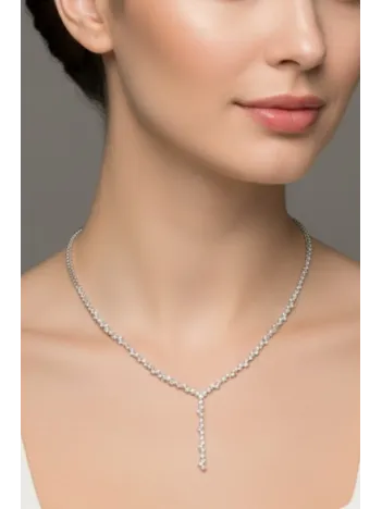 Alin Model Gümüş Su Yolu Kadın Kolye