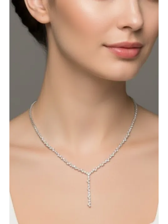 Alin Model Gümüş Su Yolu Kadın Kolye