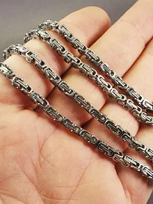 OttoMan 3,5mm İnce Kral Erkek Çelik Kolye Zincir