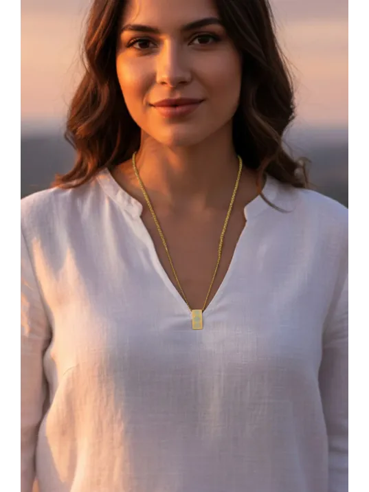 YantraX Zarif Çelik Kadın Kolye Sayı Sekansları ve Sri Yantra ve Kubera Yantra Sembolü Paslanmaz YantraX Zarif Çelik Kadın Kolye Sayı Sekansları ve Sri Yantra ve Kubera Yantra Sembolü Paslanmaz