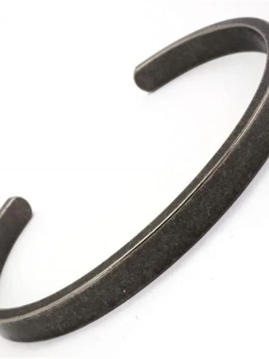 OttoMan Otantik Eskitilmiş Kelepçe Erkek Çelik Bileklik