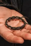Erkek Kadın Doğal Taş Bileklik - Siyah Hematit Doğal Taşlı Yeşil Makrome Model 2 Unisex Bileklik Erkek Kadın Doğal Taş Bileklik - Siyah Hematit Doğal Taşlı Yeşil Makrome Model 2 Unisex Bileklik