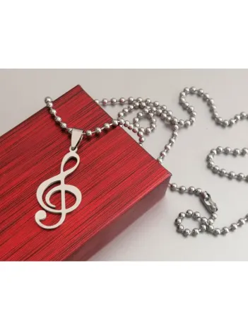 Erkek Kolye - Sol Anahtarı Paslanmaz Çelik Kolye Erkek Kolye - Sol Anahtarı Paslanmaz Çelik Kolye