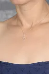Kadın Sol Anahtar Zirkon Taşlı Bayan 925 Ayar Gümüş Kolye Gklsolanhtr-alt