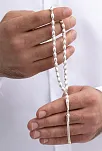 Gümüş Tespih Çizgili Büyük Boy 22gr