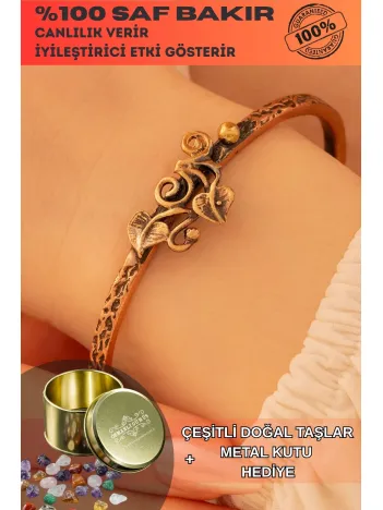 Kadın Bakır Bileklik - Ece Model Kadın Bakır Kelepçe Bileklik Bilezik