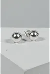 Kadın Gümüş Küpe - 8 mm 925 Ayar Gümüş Top Küpe