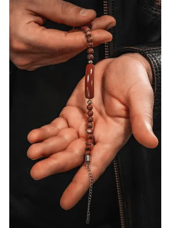 Erkek Kadın Doğal Taş Bileklik - Kırmızı Jasper Doğal taş Çelik Halat Ve Çelik Klipsli Bileklik Erkek Kadın Doğal Taş Bileklik - Kırmızı Jasper Doğal taş Çelik Halat Ve Çelik Klipsli Bileklik