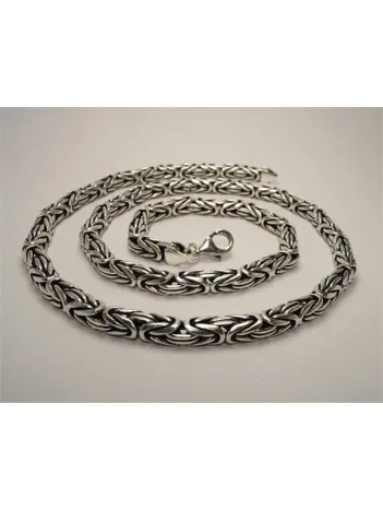 Kral Erkek Gümüş Zincir Kolye 5,2mm Kalın Model