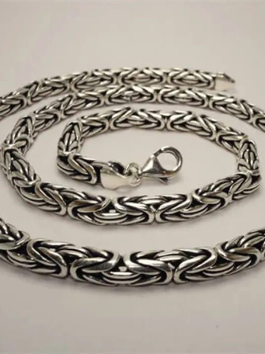 Kral Erkek Gümüş Zincir Kolye 5,2mm Kalın Model