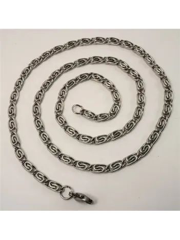 Erkek Yeni Sarmal Model 4mm Paslanmaz Çelik Kolye