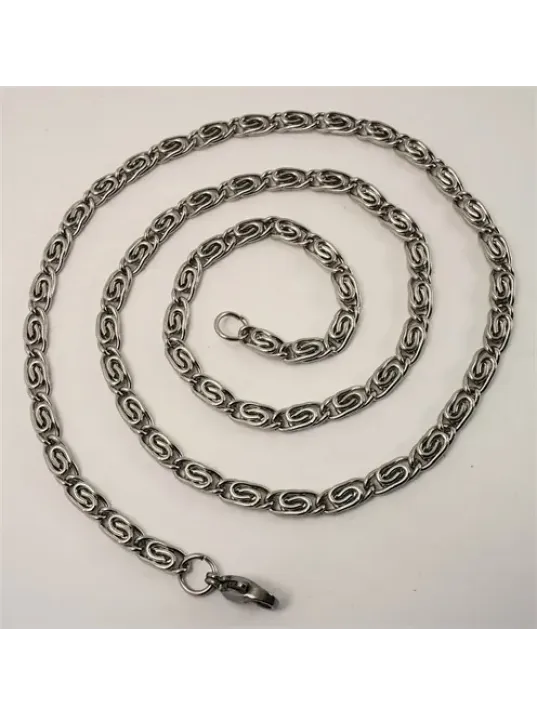 Erkek Yeni Sarmal Model 4mm Paslanmaz Çelik Kolye