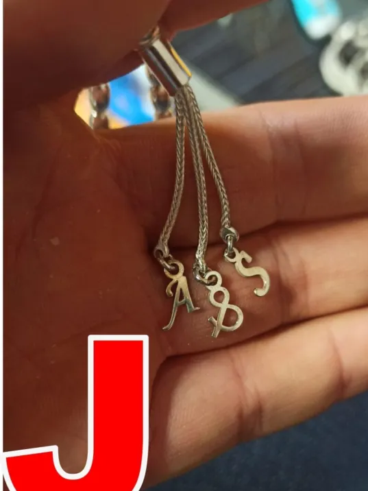 Tespih Püskülü İçin Gümüş Harf ve Şekil